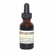 Amber glass dropper bottle with a label for Rosemary Spagyric Tincture on a white background