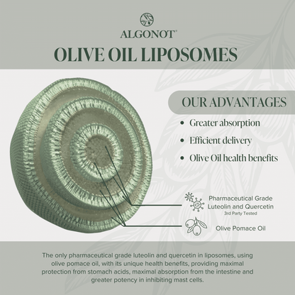 Olive Oil Liposomes Luteolin Quercetin Rutin Supplement advantages including greater absorption and health benefits with luteolin and quercetin.