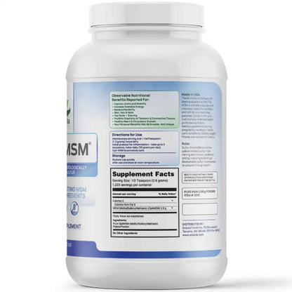 Supplement container with label on a white background