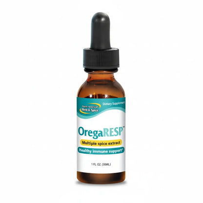 OregaRESP bottle for Wild Oregano Immune and Respiratory Support, promoting healthy immune support.