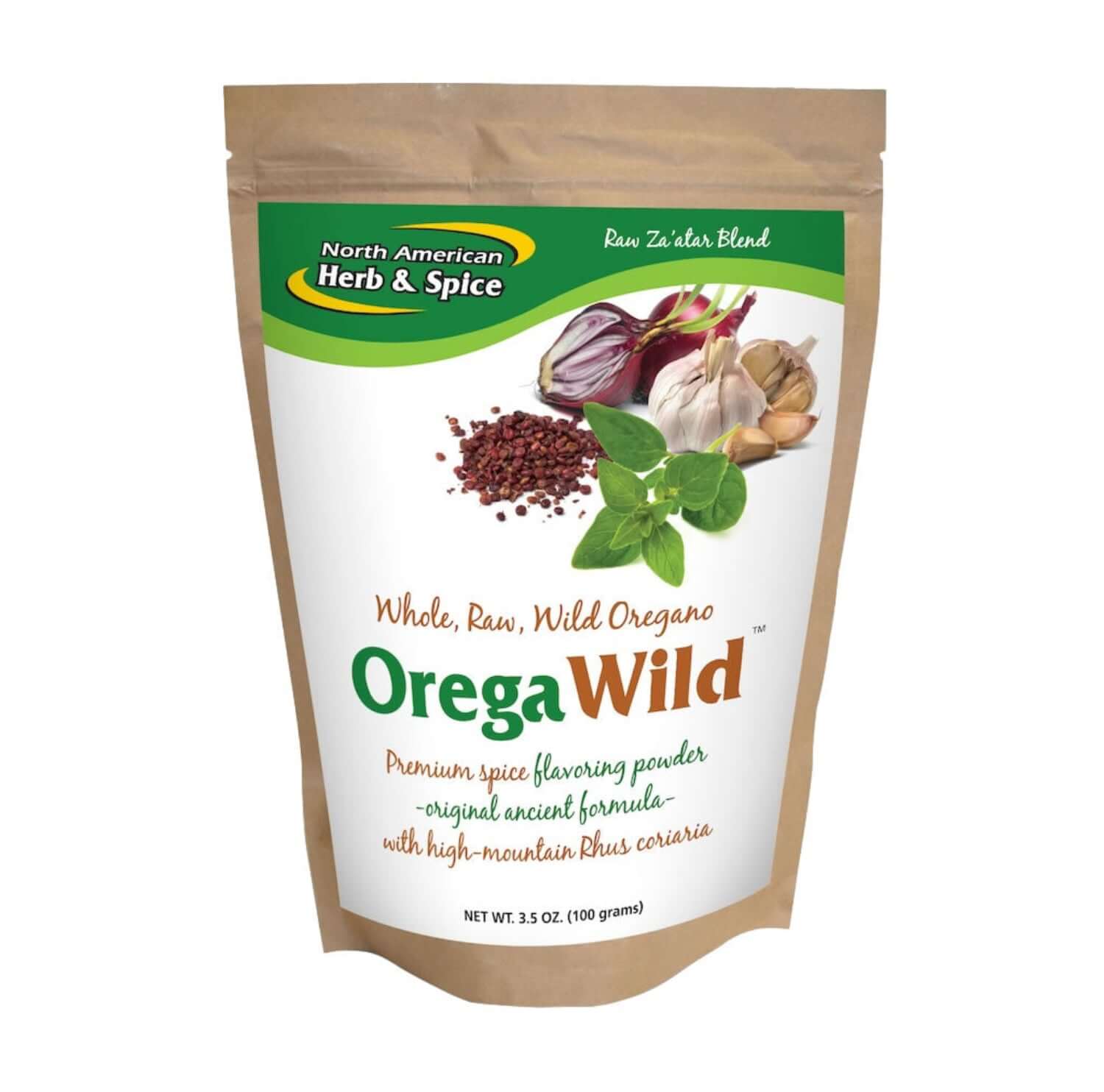 Wild Mediterranean Oregano Powder package from OregaWild by North American Herb & Spice.