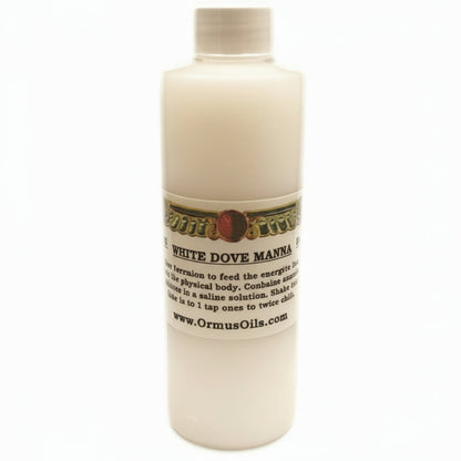 Bottle of White Dove Mama oil on a white background