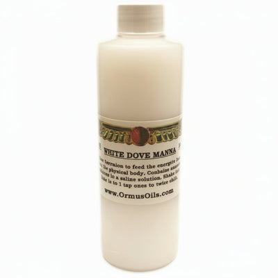 Bottle of White Dove Mama oil on a white background