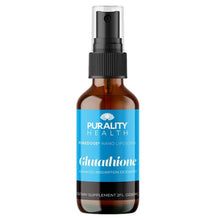 Purity Health Glutathione supplement bottle with blue label on a white background