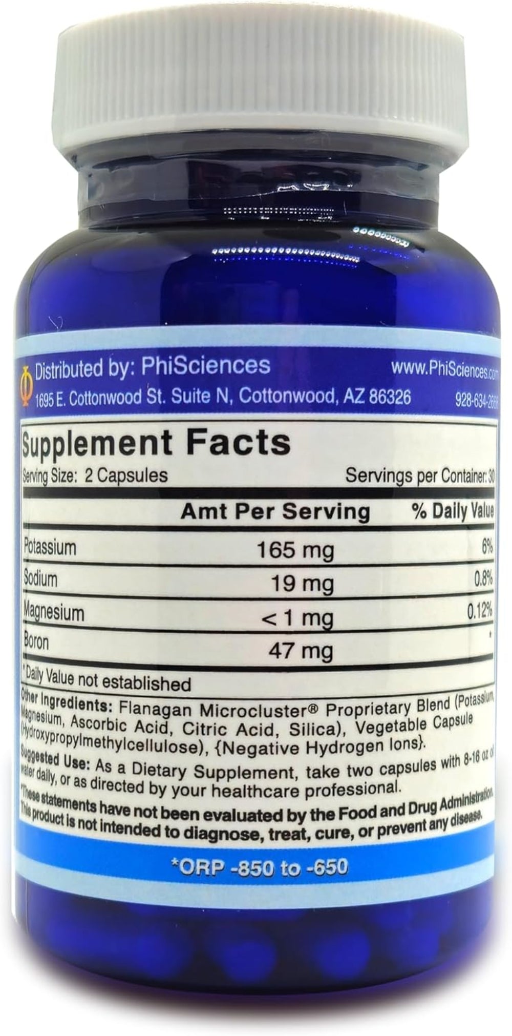 Phi Sciences MegaHydrate supplement bottle with white cap on a white background