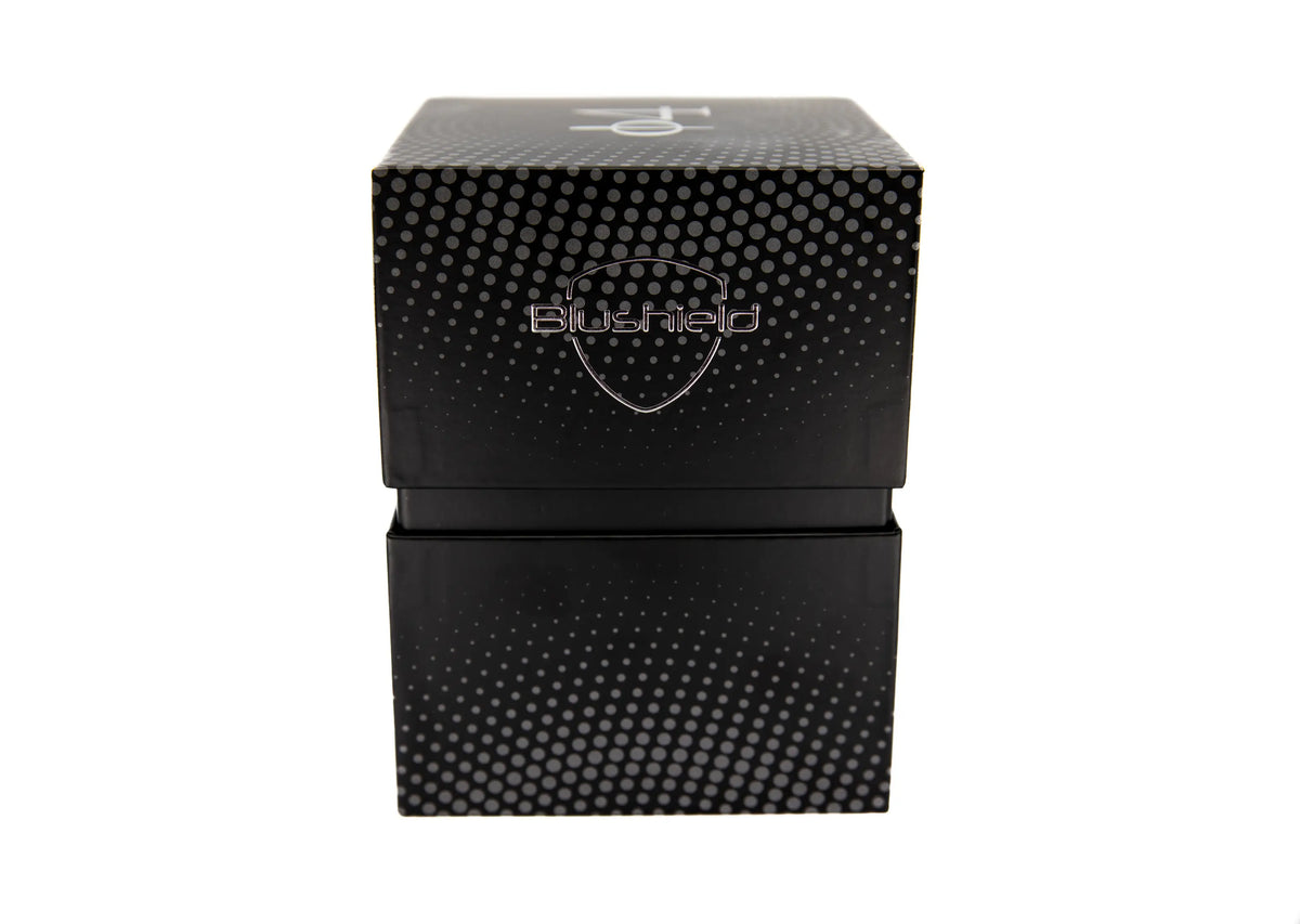Product packaging of the Phi Series Phi 4 in a sleek black design with a dotted pattern for modern interiors.
