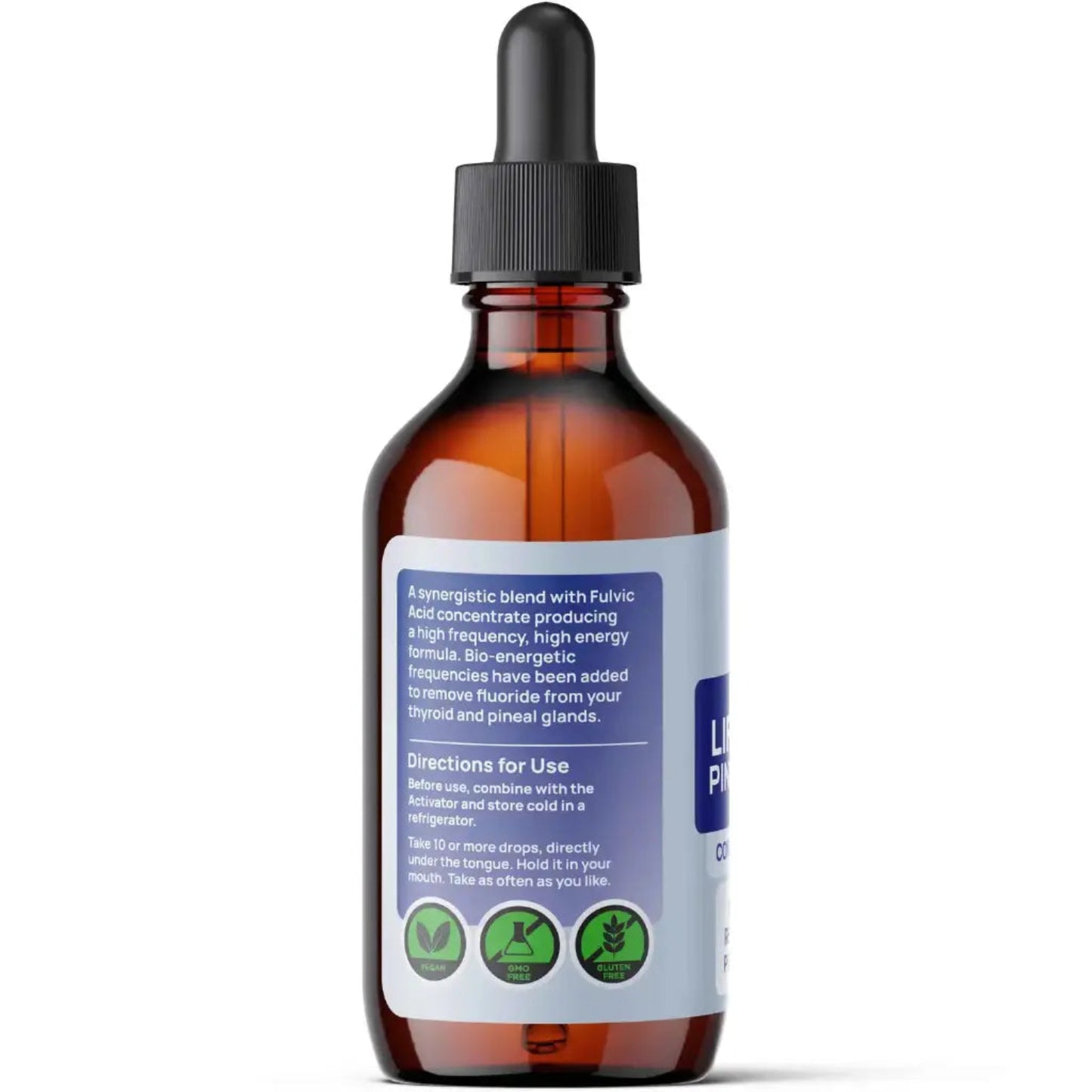 Brown glass bottle with dropper labeled 'Lifefull' on a white background