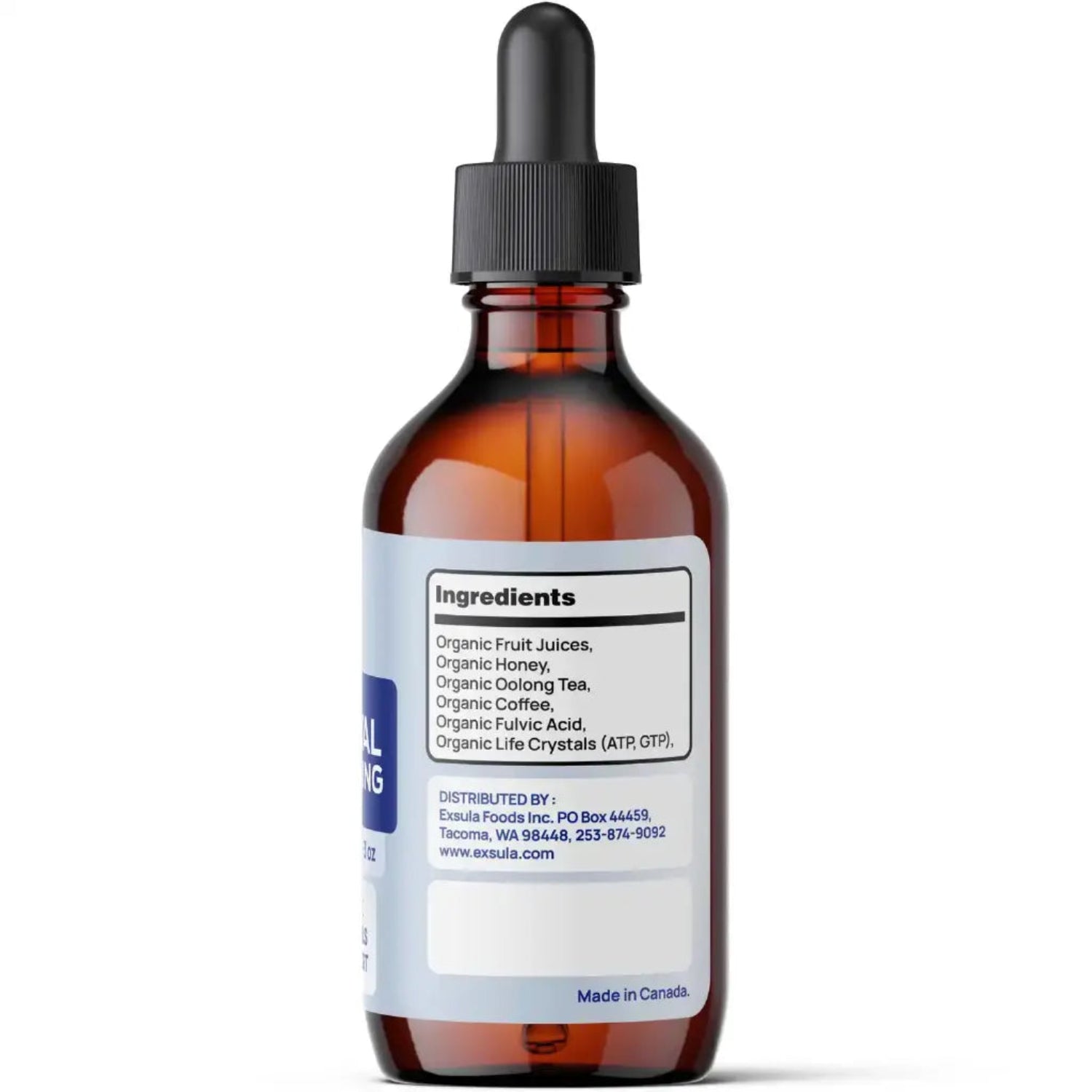 Brown glass bottle with dropper labeled 'Sula' on a white background