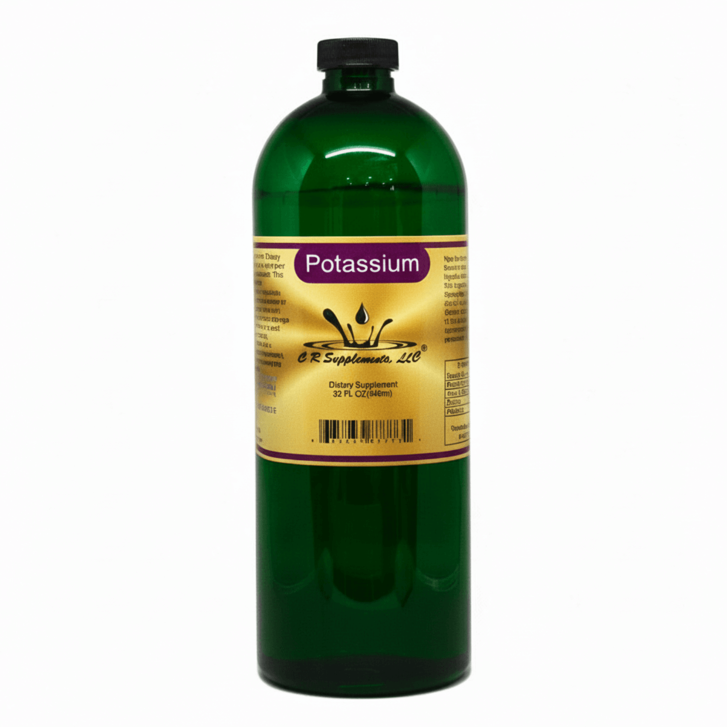 Potassium for Cardiovascular Health and Cell Hydration supplement.
