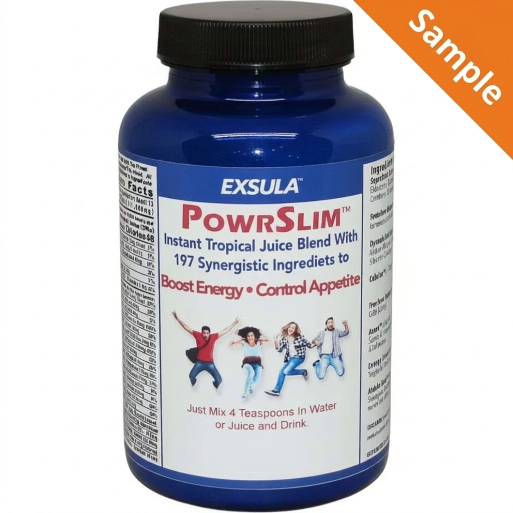 PowrSlim - Lean Muscle Optimization Formula bottle showcasing energy-boosting ingredients and nutritional benefits.