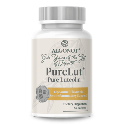 PureLut Natural Cognitive Support for Attention and Focus dietary supplement by Algonot in softgel form.