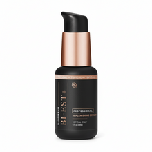 black pump jar with rose gold accents, Nanoserum Bi-Est + Professional Replenishing Serum, topical only, 1oz