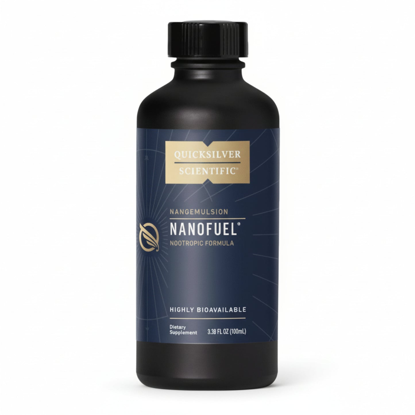 Quicksilver Scientific Nanofuel bottle on a white background