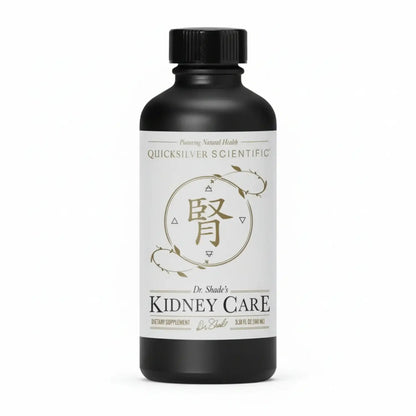 Nanoemulsified Kidney Care Supplement by Quicksilver Scientific in a sleek black bottle.