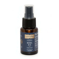 Methyl B-12 Liposomal Vitamin spray bottle for energy and focus support by Quicksilver Scientific.