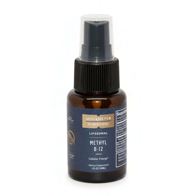 Methyl B-12 spray bottle, Quicksilver Scientific, Liposomal B12 for Energy and Focus