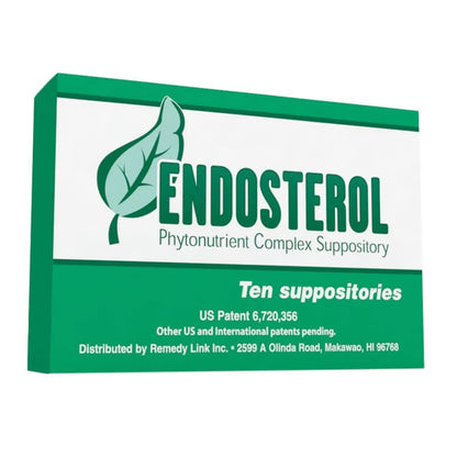 Box of Endosterol Phytonutrient Complex Suppository with green and white design