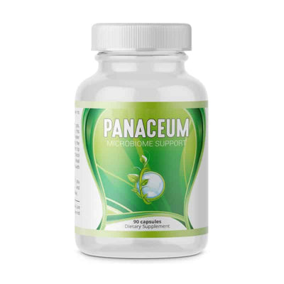 Panaceum dietary supplement bottle on a white background
