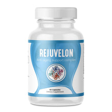 Supplement bottle labeled 'Rejuvelon' on a white background