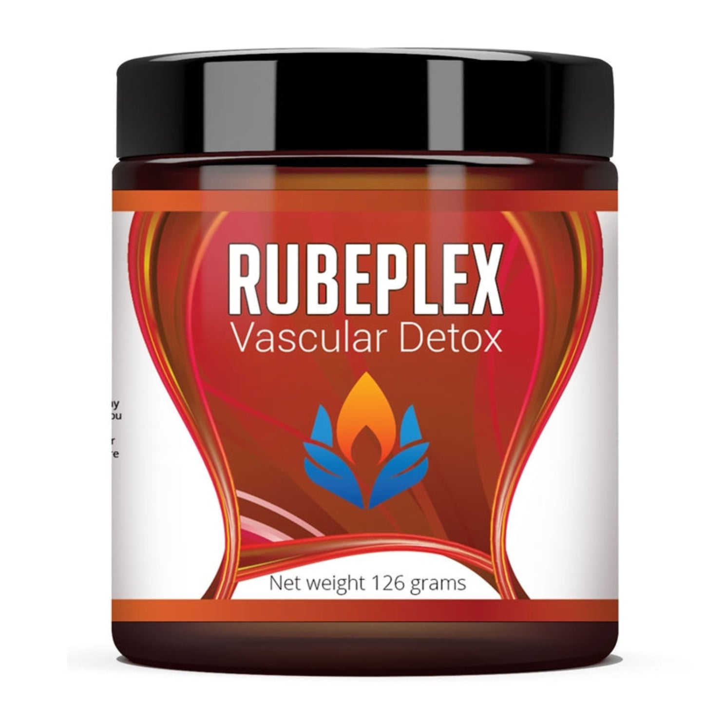 Jar of Rubeplex Vascular Detox on a white background