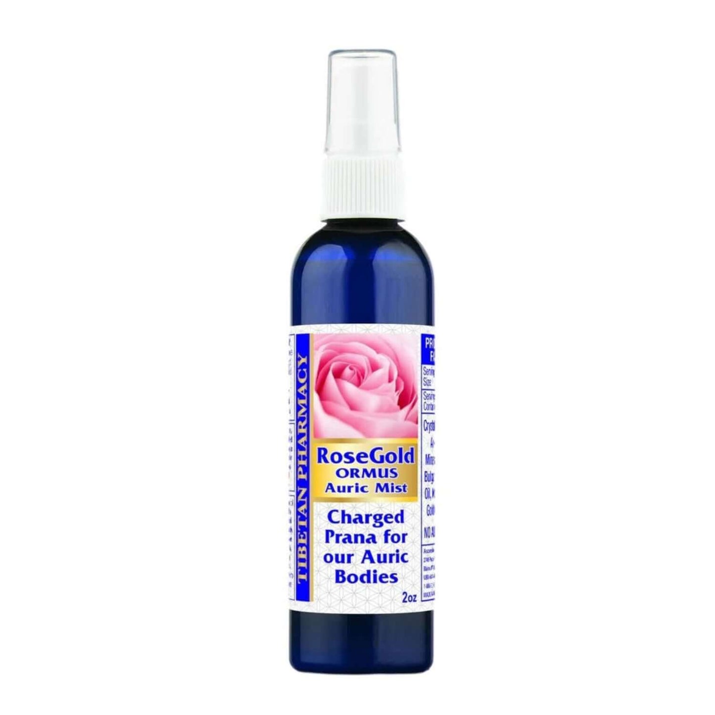 RoseGold ORMUS Auric Mist for Energetic Balance spray bottle.