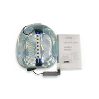 Ionic SPA Foot Bath components including a detox system device and owner's manual for Bio-Electric Water Detox System.