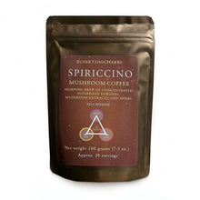Spiriccino Natural Mushroom Coffee Substitute for Adrenal and Focus Support pouch.
