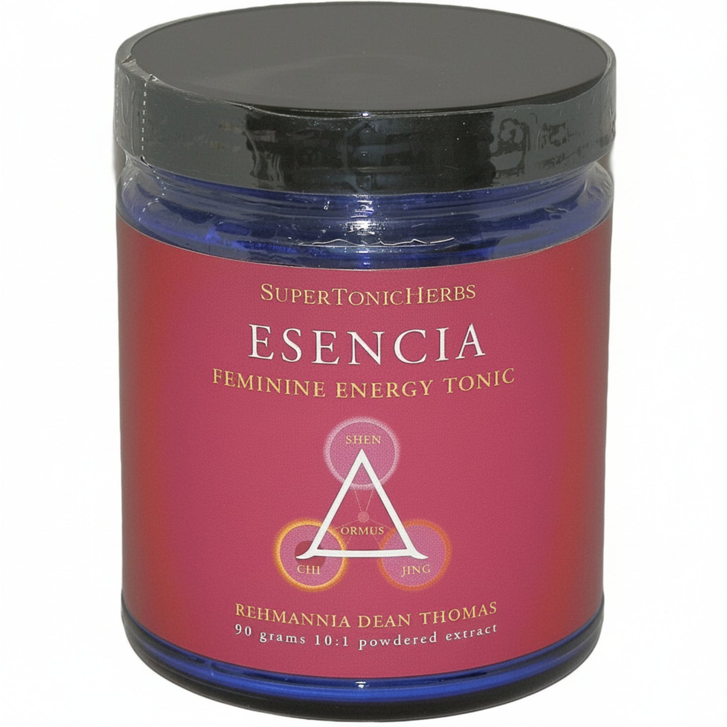 Jar of SuperTonicHerbs Eslencia Feminine Energy Tonic on a white background