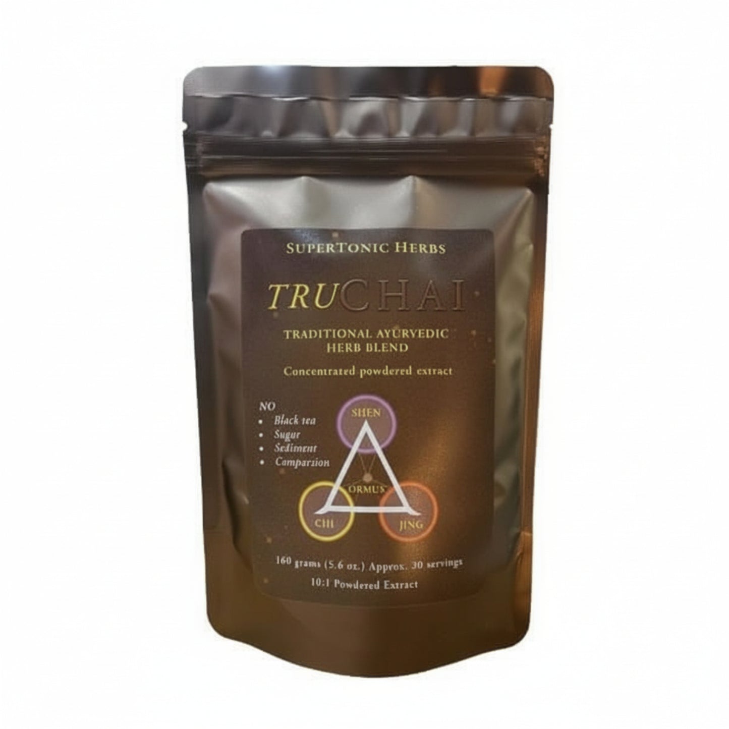 SuperTonic Herbs TruChai packaging on a white background