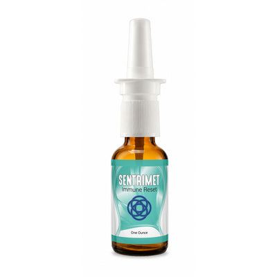 Sentrimet Immune Reset nasal spray, designed for sinus microflora support and intranasal hydration.
