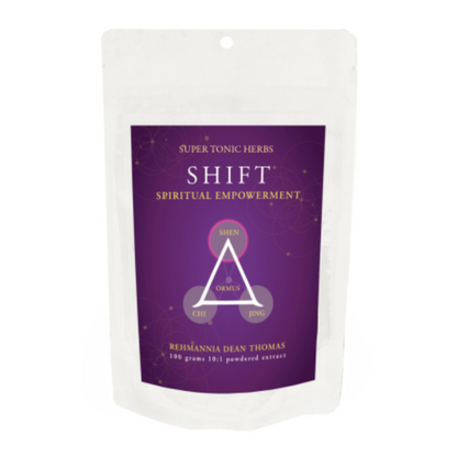 Super Tonic Herbs Shift packaging with purple label on a white background