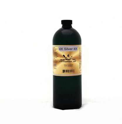 4X Silver 4X Ionic Liquid Mineral supplement bottle for immune support and systemic purity.