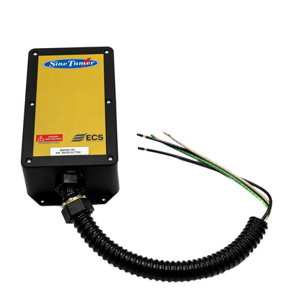 Sine Tamer Dirty Electricity Whole House Filter device with wires, designed for EMF remediation.