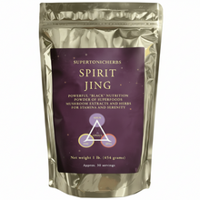 Supertonicherbs Spirit Jing package on a green background