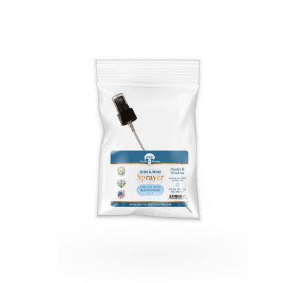 Sprayer Top for 4 and 12 ounce Bottles in packaging for Health and Wisdom product.
