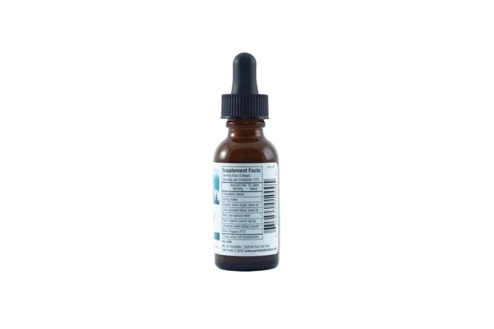 SpruceAlive dropper bottle with Supplement Facts label on a white background