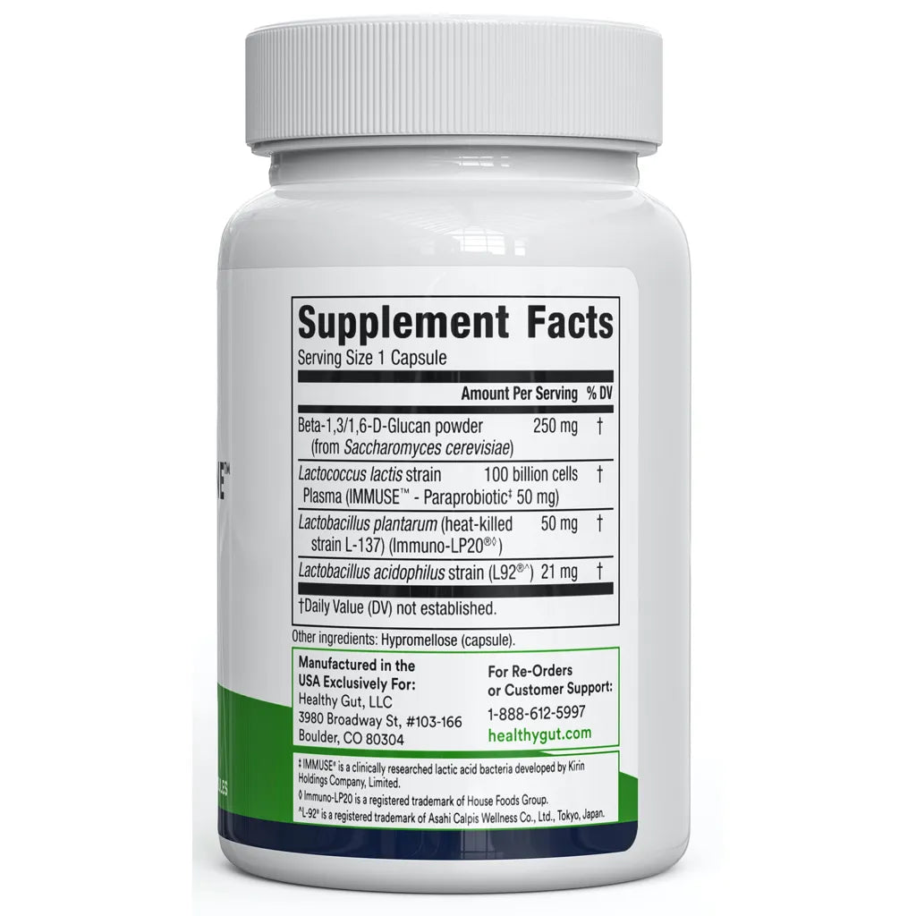 Supplement bottle with label showing 'Supplement Facts' on a white background