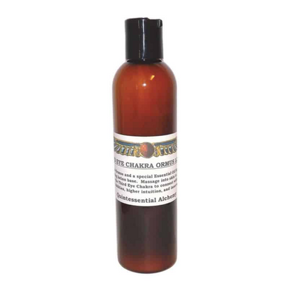 Brown Third Eye Chakra Ormus Lotion 60ml bottle with a label on a white background