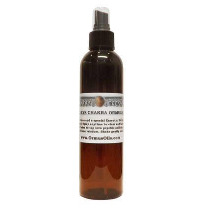 Brown Third Eye Chakra Ormus Mist 240ml bottle with label on a white background