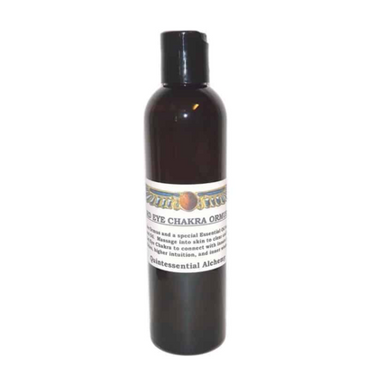 Brown Third Eye Chakra Ormus Oil 60ml bottle with a label on a white background