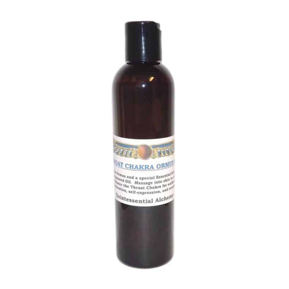 Brown bottle Ormus Oil 240ml with a label on a white background