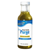 Total Body Purge - Botanical Systemic Detox and Cleanse, 12 oz raw herbal detox formula in a bottle.