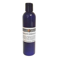 Blue bottle Ormus Lotion 60ml with a label on a white background