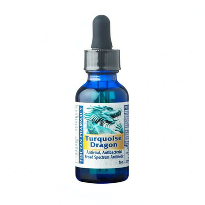 Turquoise Dragon Formula for Respiratory and Lung Health bottle.