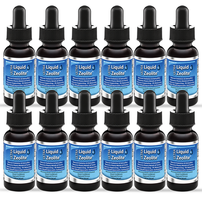 12 Bottles of Ultra Liquid Zeolite in a Bundled Form