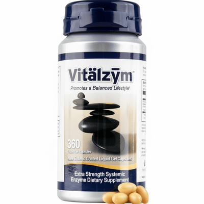 Vitalzym Systemic Enzyme Complex for Inflammatory Balance bottle.