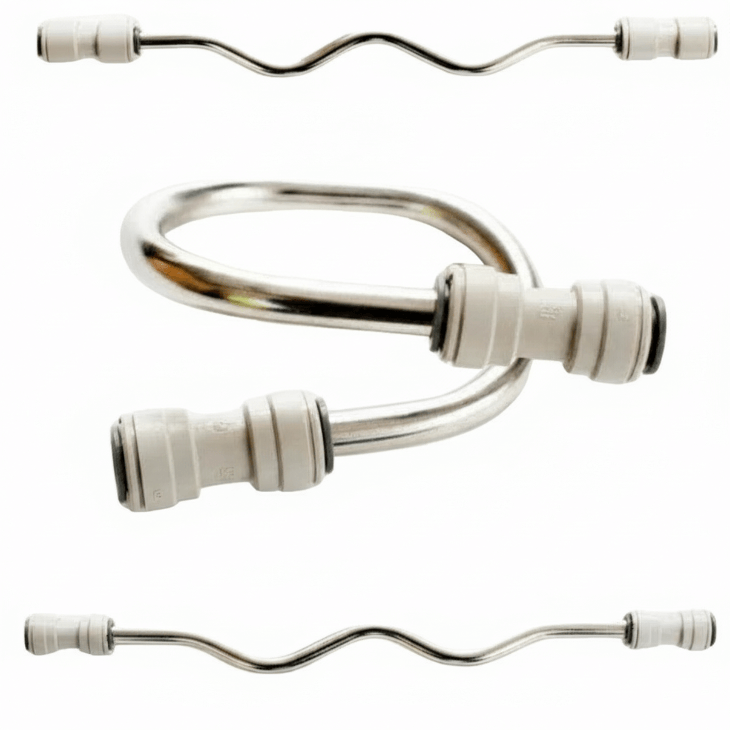 Vortex Water Revitalizer for Filter Systems in-line structured water device with tubular design and white connectors.