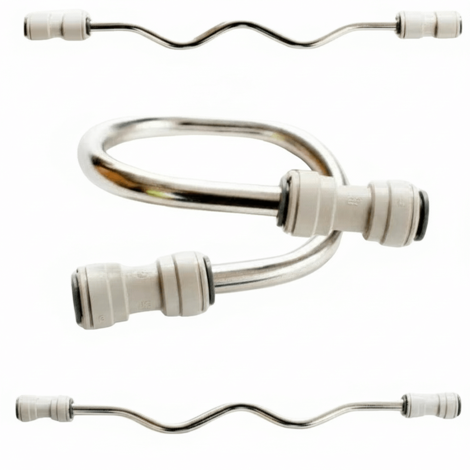 Vortex Water Revitalizer for Filter Systems in-line structured water device with tubular design and white connectors.