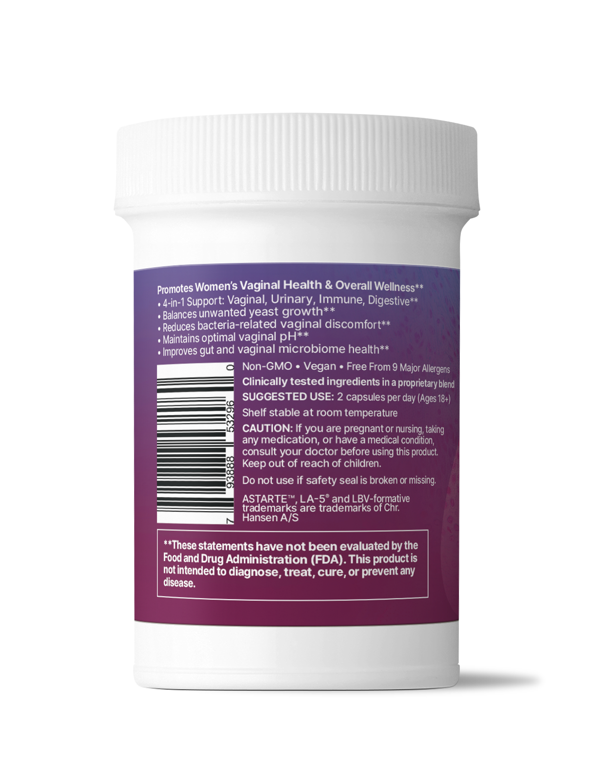 Vaginal Balance product container promoting Support for Healthy Vaginal pH Balance and women's health.