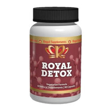 Supplement bottle labeled 'Royal Detox' on a white background